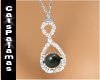 Black Pearl&Diamond Pend