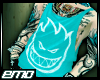 Emo Spitfire Tank Cyan K