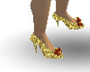 gold pumps