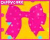 pink polkadot bow