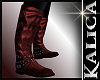 Kali Red Leather Boots