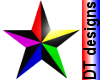 Nautical star rainbow sticker