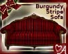 Burgundy Stripe Antique Sofa