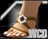 WCD gold flower heels