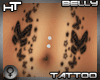 Butterflies Belly Tattoo