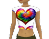 rainbow/tyedye heart tee