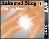 aYY-Anim Bling dainty hand third finger Ring Left