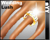 aYY-gold band silver diamond lush hands bling wedding ring