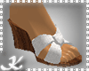 *Kk* White Slippers