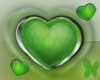 Green bumping heart