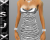 Silver Satin Mini Dress
