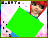 !Q! Green Hanging Sign
