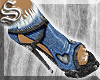 !*Torn Blue Denim Shoes