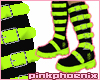 Black/Lime Buckle Boots