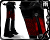 PVC Buckle Pants / Red