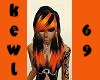 {k69} blk n shiny orange
