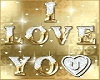 ILOVEYOU IN GOLD
