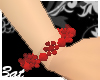 RED Flower Bracelet By 3athbah