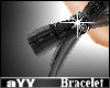 aYY-DoubleDia Bow Bracelet Black