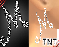 Diamond M Earrings