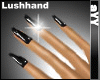 lush hands with shiny black nails