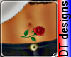 red rose belly tattoo (other colors available)