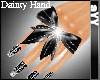 aYY-Black Bow ring dainty hand