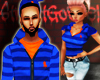 ! Blue Polo Hoody