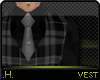 .H. Black Tartan Vest