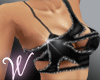 *W* Club Slashed Black