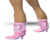 Pink and White Boots