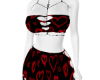 Black & Red Hearts Mini