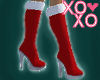 Red Santa Fur Boots