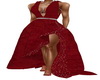 Red Rhinestone Gown