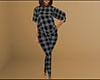 Gray PJs Plaid Large (F)