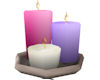 !Candles 3 pink violet
