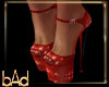 Christa Red Sequin Heels