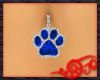 Blue Paw Belly Ring