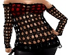 Black Red Crochet Top