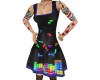 cyberpunk tetris dress