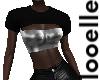 Black and Silver Crop
