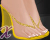 X*  Gold Sandals