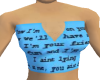 AC*blue top with text