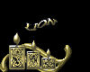 sticker lion gold