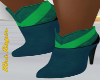 BLUE GREEN HEEL BOOTS