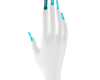 Blue Nails Long Coffin