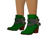 green silver boots