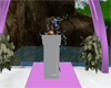 WHite wedding podium