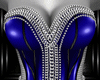 b blue chain corset