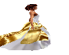 Flat Gown gold/white